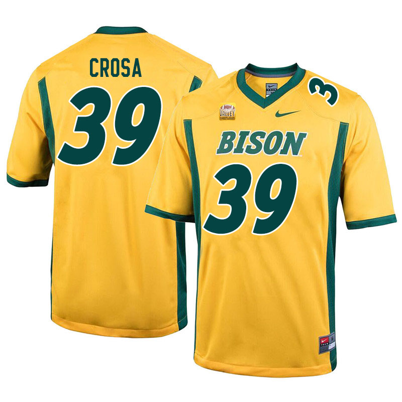 Men #39 Griffin Crosa North Dakota State Bison College Football Jerseys Sale-Yellow - Click Image to Close